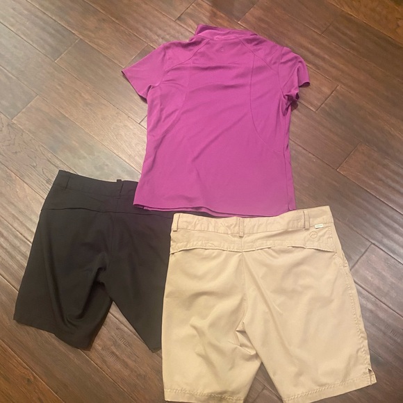 Magellan Falcon Lake Fishing Shorts-Sz L-Black/Khaki & Shirt-Sz XL-Purple - Picture 2 of 6